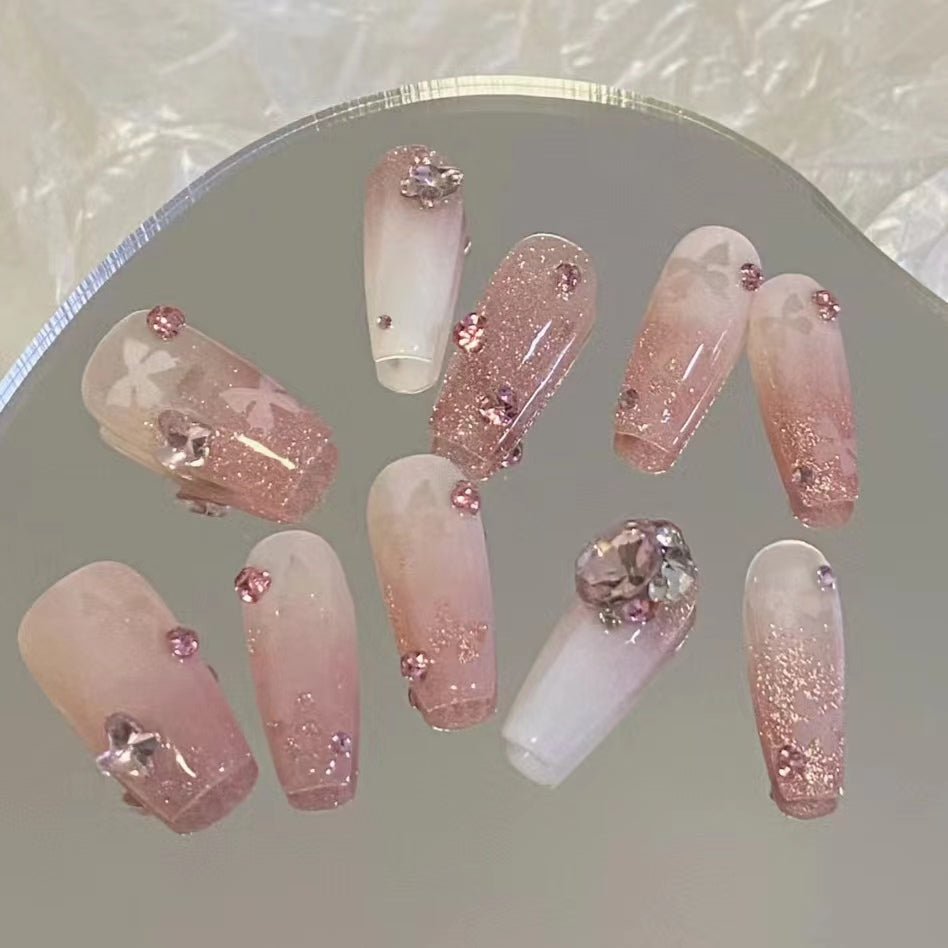 Hollow out Butterfly/Pure Handmade Whitening Explosive Flashing Wearing Nail Enhancement 2022 New Advanced Sense of Immortality, Small and Medium Sized