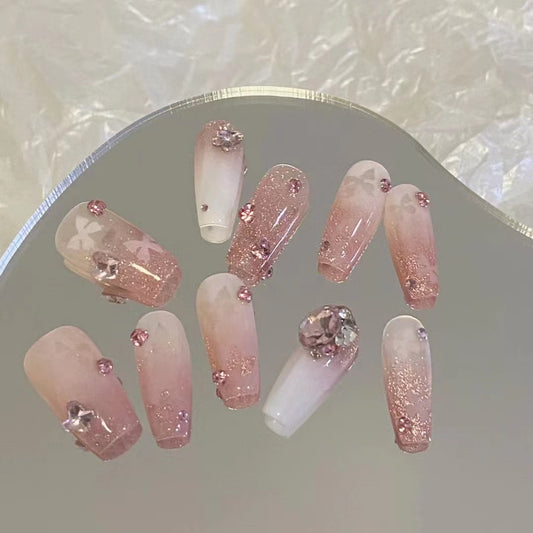 Hollow out Butterfly/Pure Handmade Whitening Explosive Flashing Wearing Nail Enhancement 2022 New Advanced Sense of Immortality, Small and Medium Sized