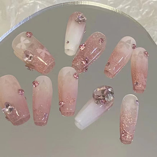 Hollow out Butterfly/Pure Handmade Whitening Explosive Flashing Wearing Nail Enhancement 2022 New Advanced Sense of Immortality, Small and Medium Sized