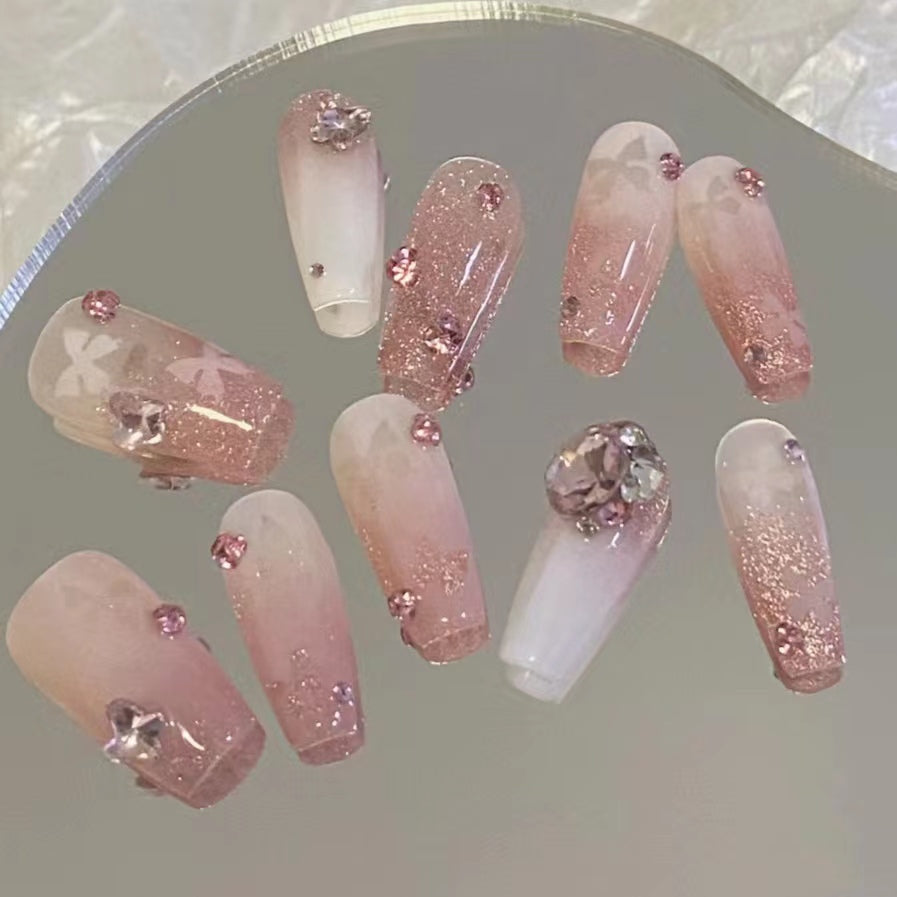 Hollow out Butterfly/Pure Handmade Whitening Explosive Flashing Wearing Nail Enhancement 2022 New Advanced Sense of Immortality, Small and Medium Sized