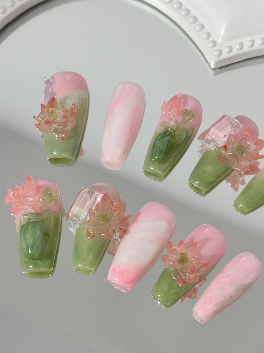 Serene Blossom Nail Art Set