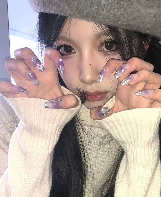 Dreamy Galaxy Nails with a Touch of Sparkle”