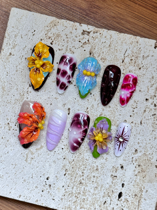 3D Floral Fantasy Nail Set