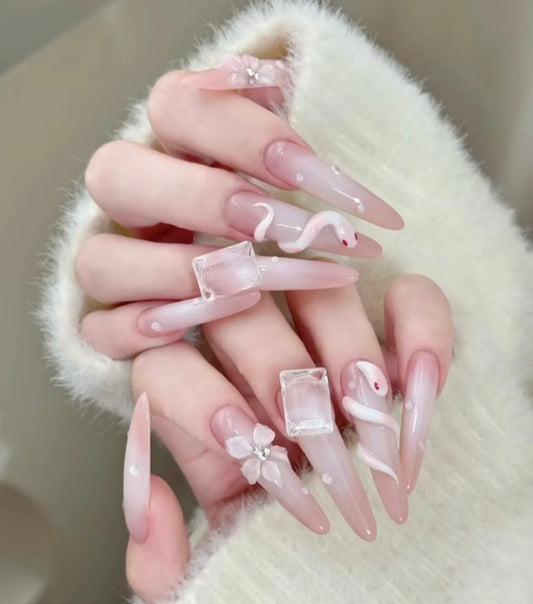Pink Peach Blossom Snake Year Limited