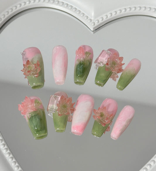 Serene Blossom Nail Art Set