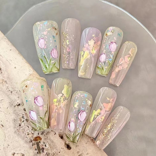 Dream Shell Light Baroque Goddess Nail Ins Aurora Dream Manor Acacia Butterfly