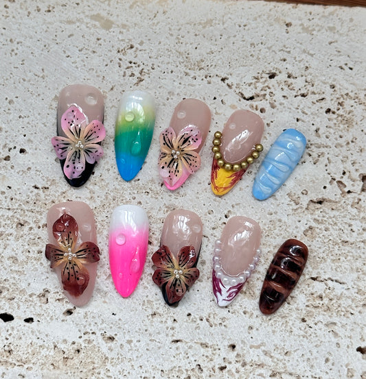 Tropical Blossom Nail Set