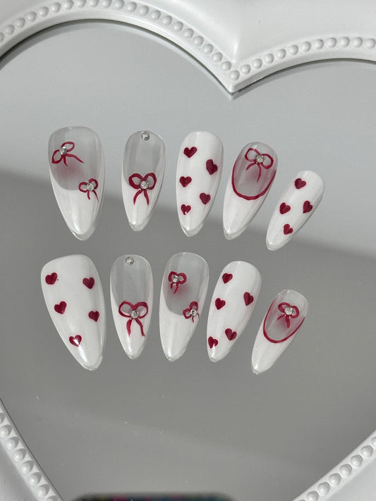 Sweetheart Charm Nail Art Set（size M）