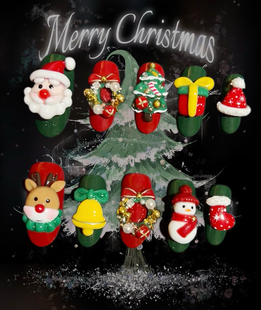 Festive Christmas Press-On Nails - Celebrate the Season in Style!