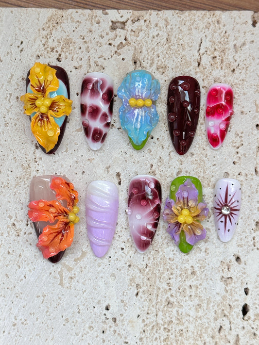 3D Floral Fantasy Nail Set