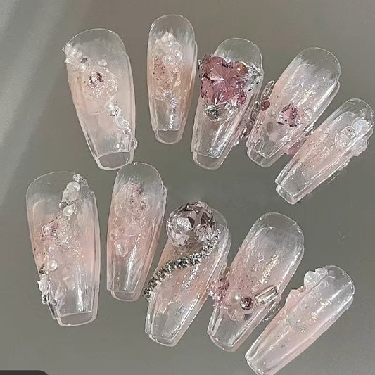 Pink Barbie style nail