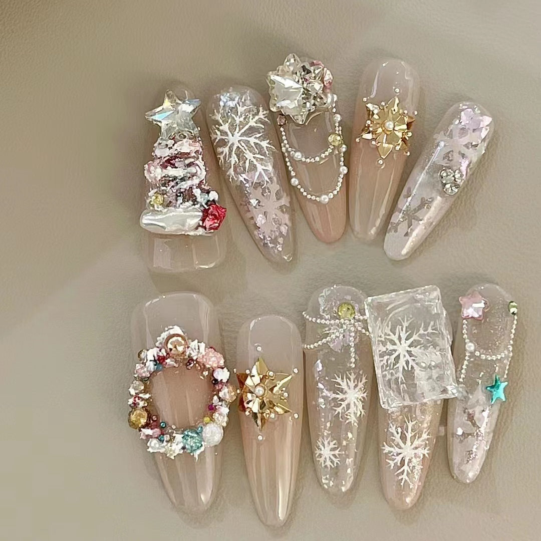 [Christmas Star] Limited Christmas Dream Christmas Tree Wearing Nails