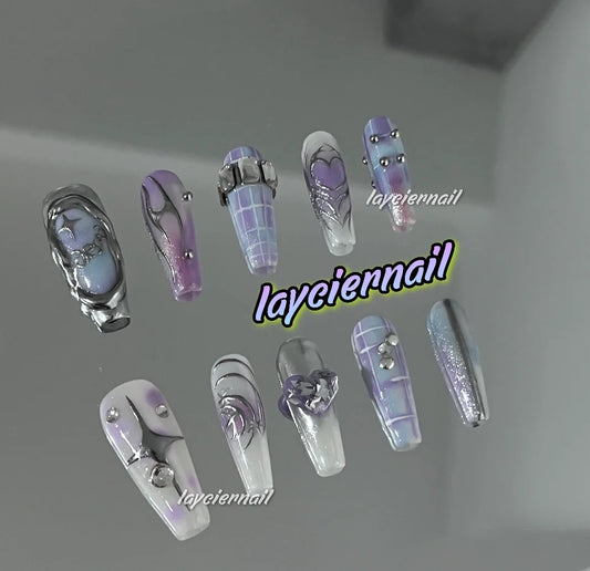 Blue Gradient Nails