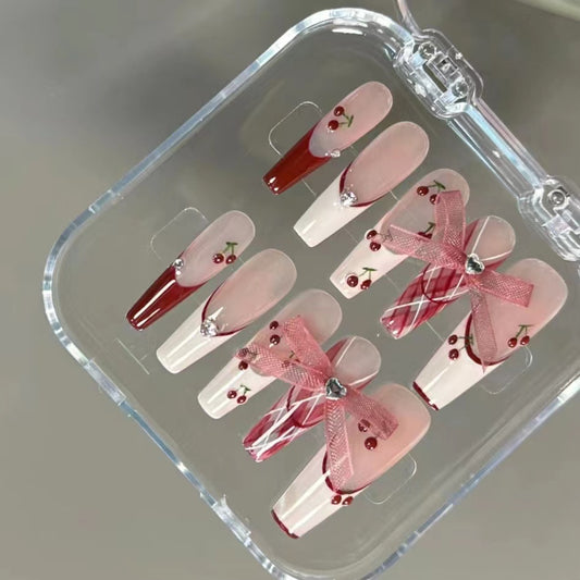 Sweet Bow New Year Whitening New Handmade Wearing Nail Products