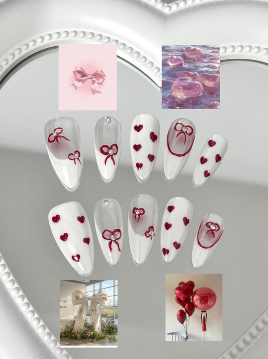 Sweetheart Charm Nail Art Set（size M）