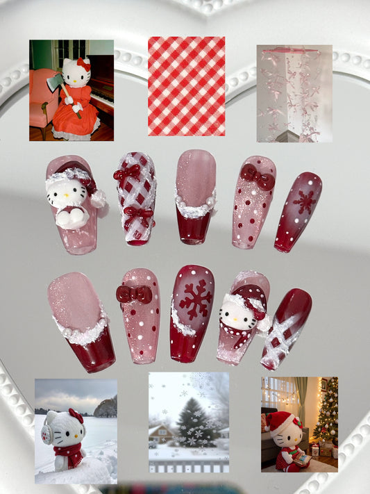 Festive Winter Wonderland Nail（siz M）