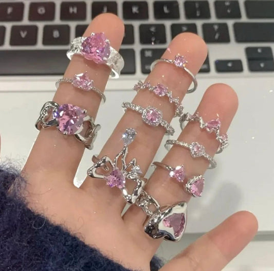 Pink series rings