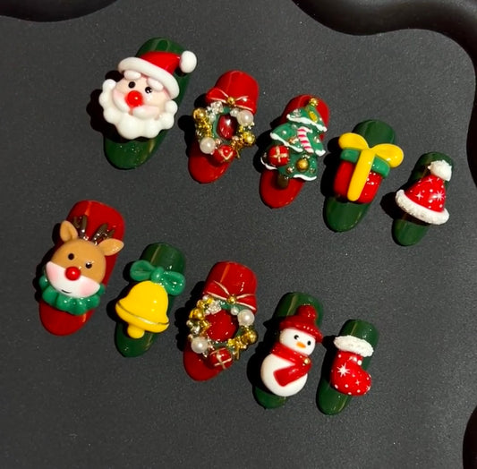 Festive Christmas Press-On Nails - Celebrate the Season in Style!