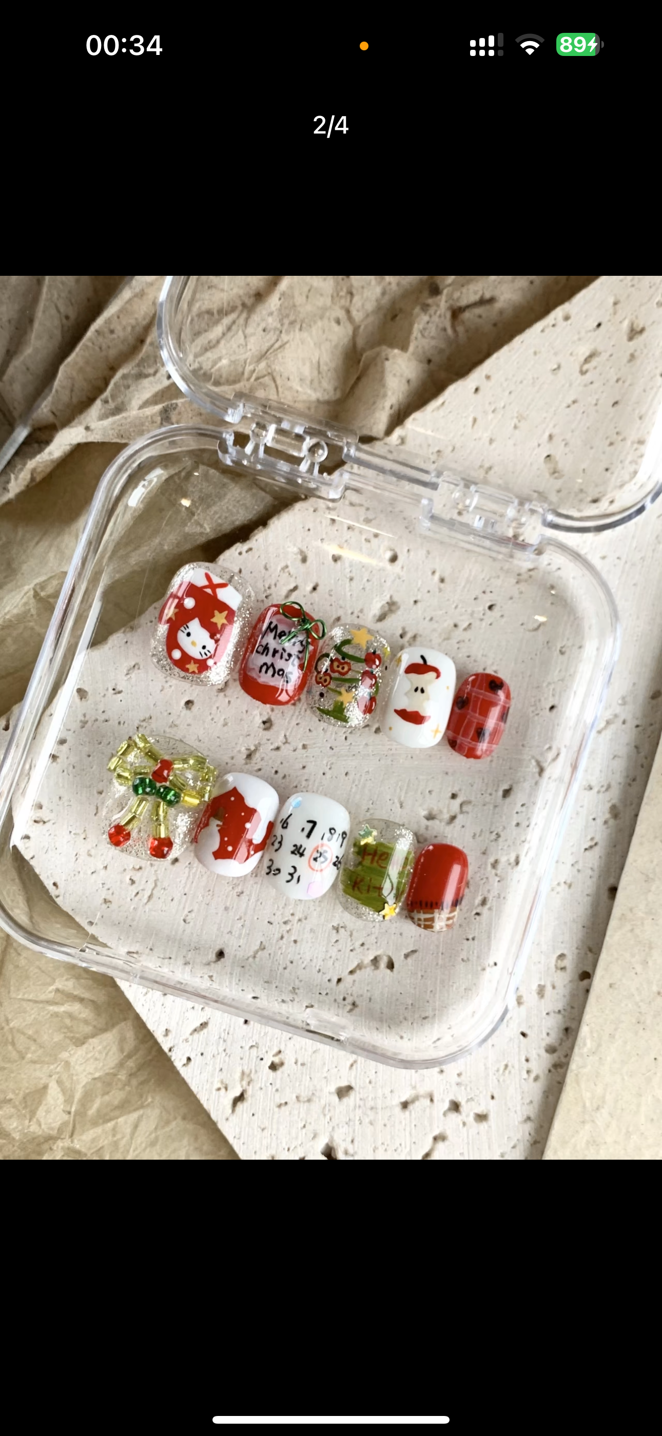 Hello Kitty Christmas Nails💅
