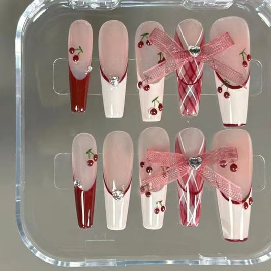 Sweet Bow New Year Whitening New Handmade Wearing Nail Products