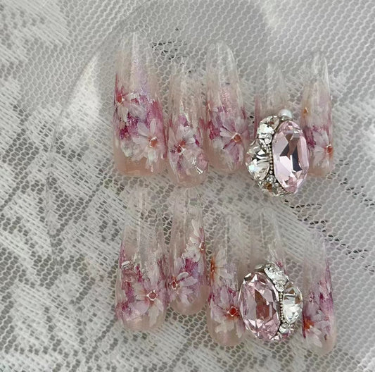 Pure Beauty Ballet/Advanced Light Luxury Handmade Princess Pink Diamond Explosive Flash Wearing Armor