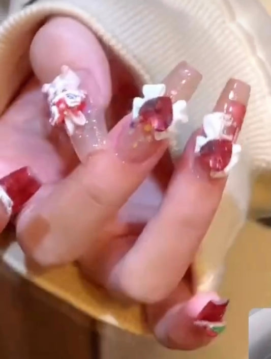Red love nails