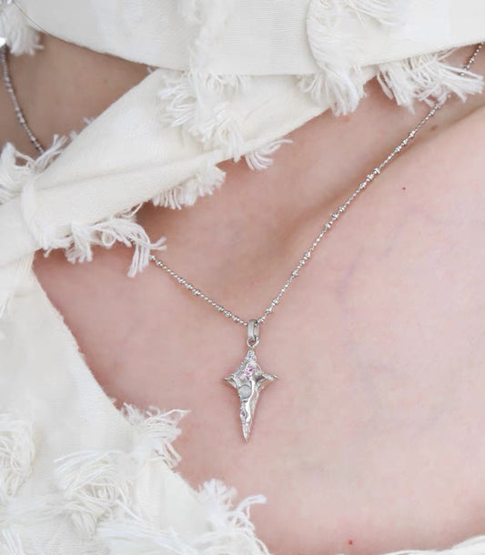 Star pendant necklace with diamond and zircon niche sweet and cool high-end couple jewelry