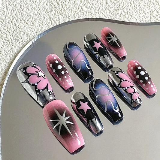 Pink Poison Wearing Armor Real Shot Advanced Whitening Millennium Style INS Little Red Book Same False Nail Repeated Use