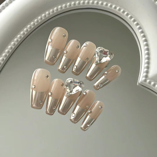 Magic Mirror Long Wearing Nail Sticker Diamond Explosive Flash Bridal Armor Advanced Light Luxury Nail Sticker