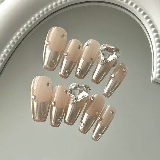 Magic Mirror Long Wearing Nail Sticker Diamond Explosive Flash Bridal Armor Advanced Light Luxury Nail Sticker