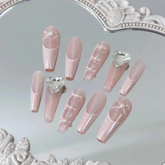 [Ballet Girl Dance Shoes] Wearing nail art, a new customized high-tech hand-painted fairy air with pure ice and pure desire to repeatedly appear white