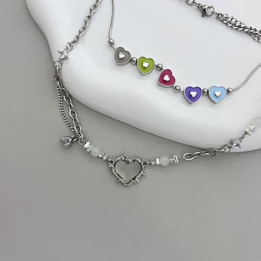 Y2K Sweet Cool Style Spicy Girl Necklace for Women's Summer High end Design Sense, Small Size Color Accessories, Collar Chain T-shirt, Sweater