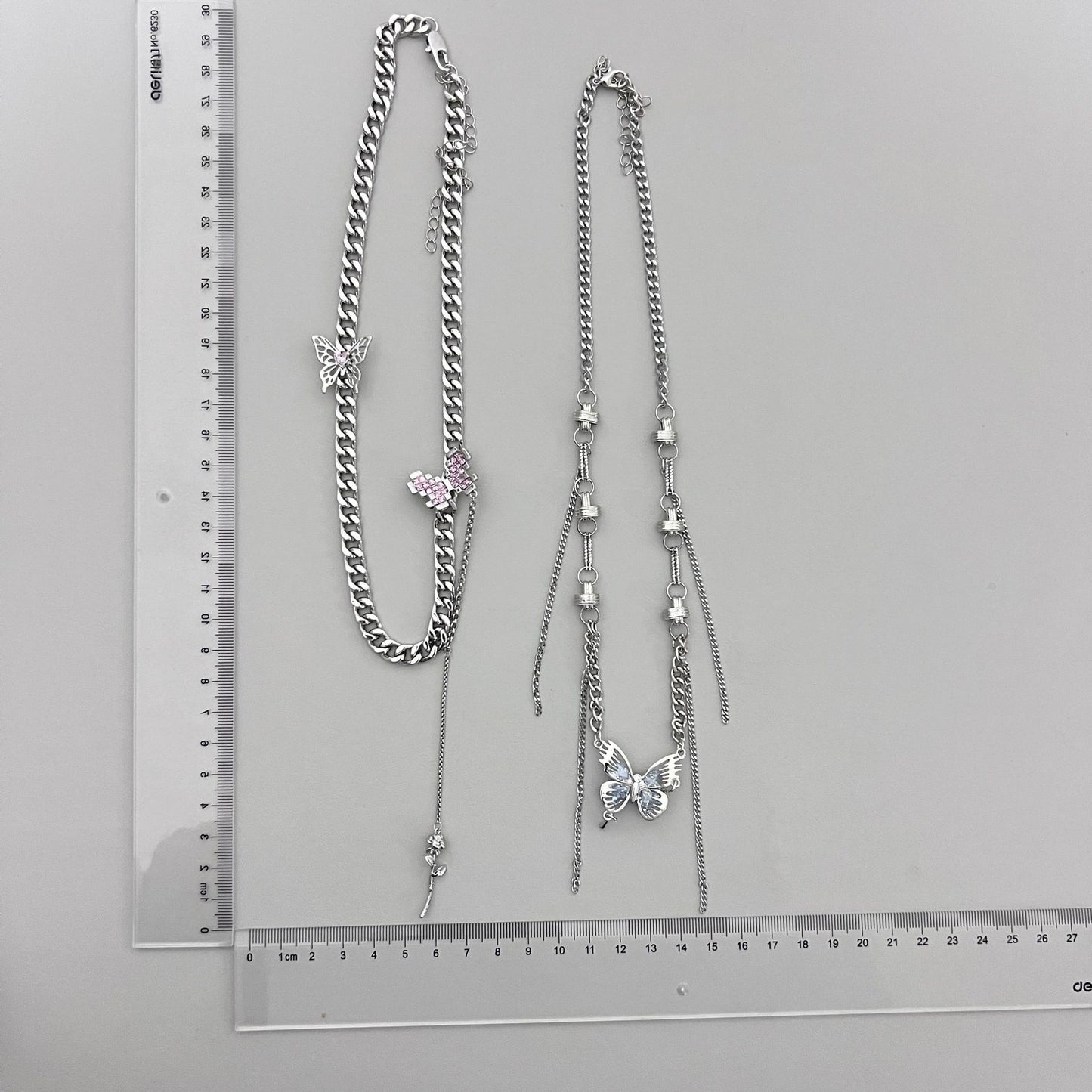 Butterfly Fairy Descends to Earth, Sweet Cool Wind Crystal Butterfly Tassel Necklace, Female Minority Design, Light Luxury, High Grade Feeling Collar Chain