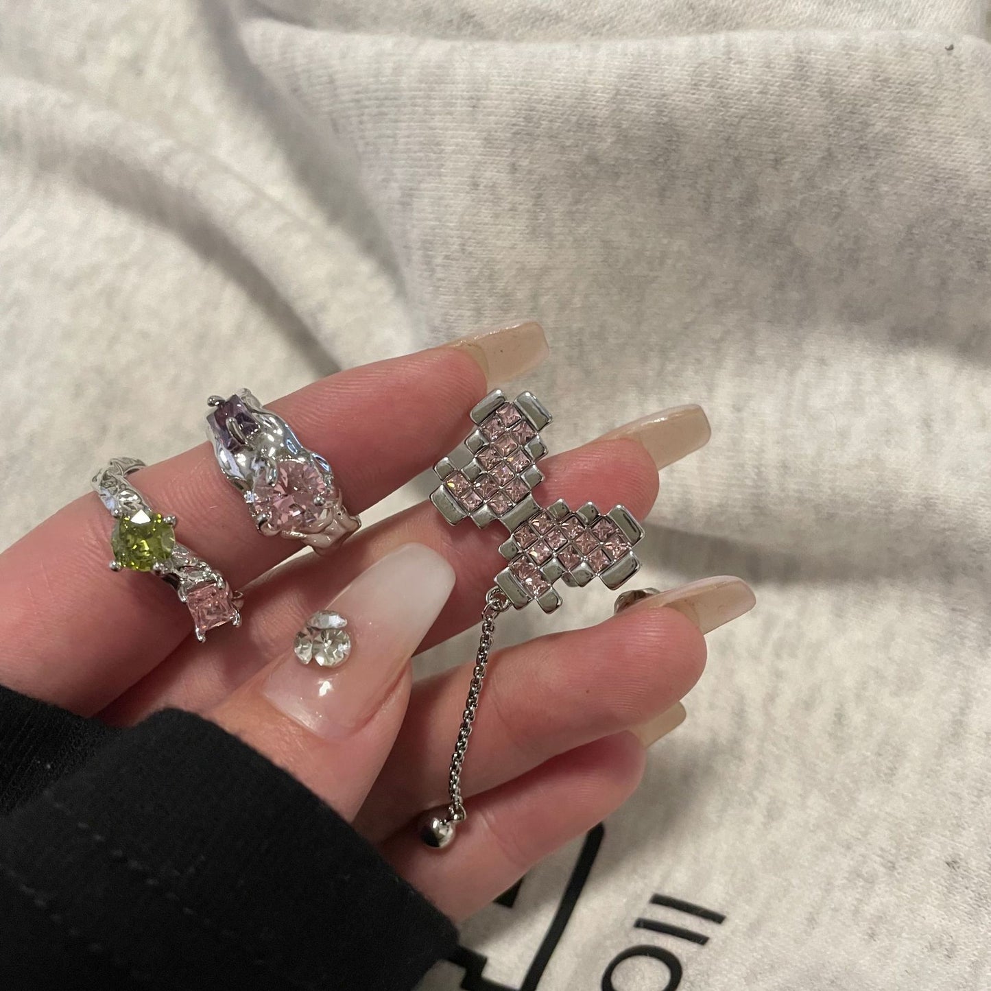 Mysterious Butterfly Original Mosaic Butterfly Ring Colorful Zircon Ring Minor Ring Accessories