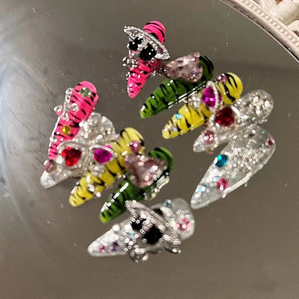 Spicy Queen West colorful zebra print wear nail art
