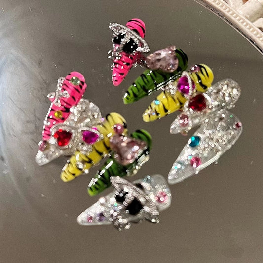 Spicy Queen West colorful zebra print wear nail art