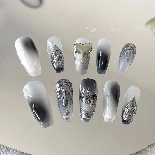 Dark Gothic bloody cold wind Europe and the United States wind explosion temperament long nail hand wear nail