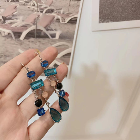 Classical starry sky, blue, elegant temperament, crystal Coral Sea