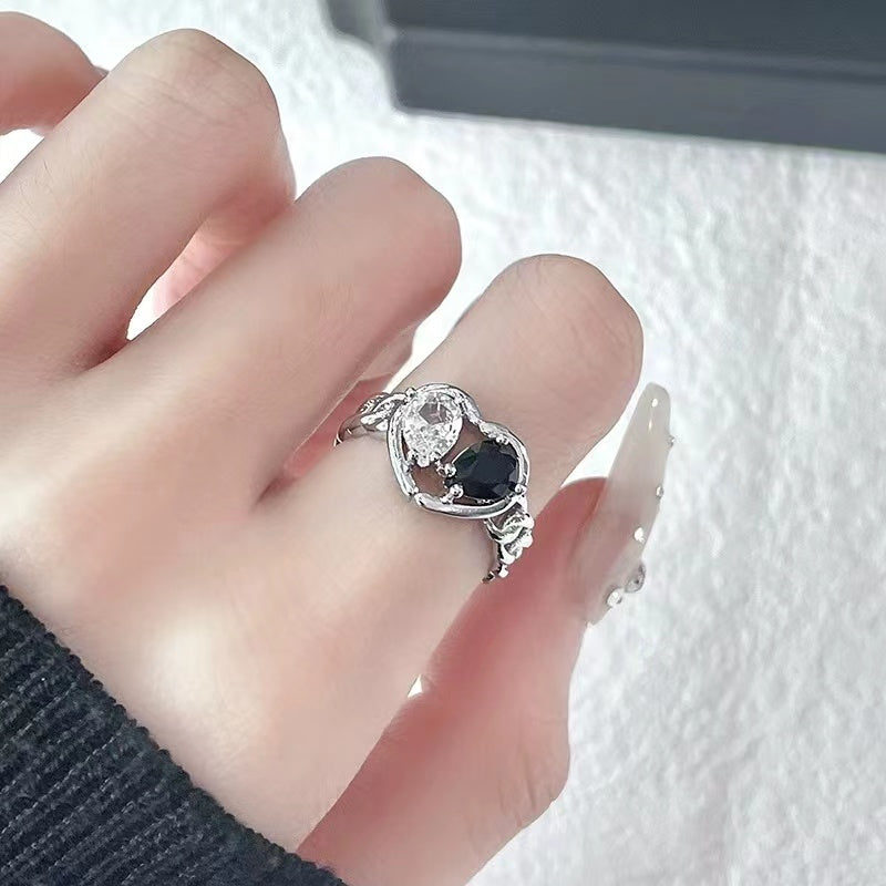Bichon ring niche design cold wind advanced Y2K sweet cool index finger open ring