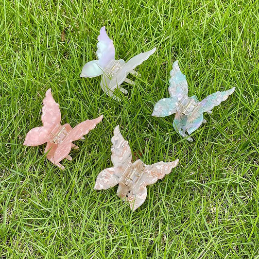 Butterfly claw clip Vintage acetate Mermaid Ji hair claw headdress sweet hairpin tide