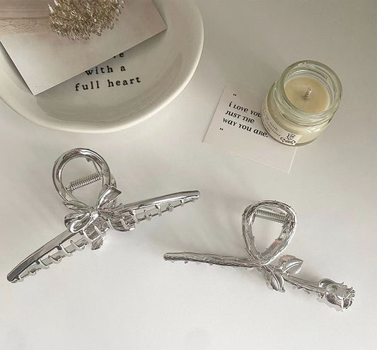 Butterfly love double fish tail shark diamond clip exquisite hair ornament