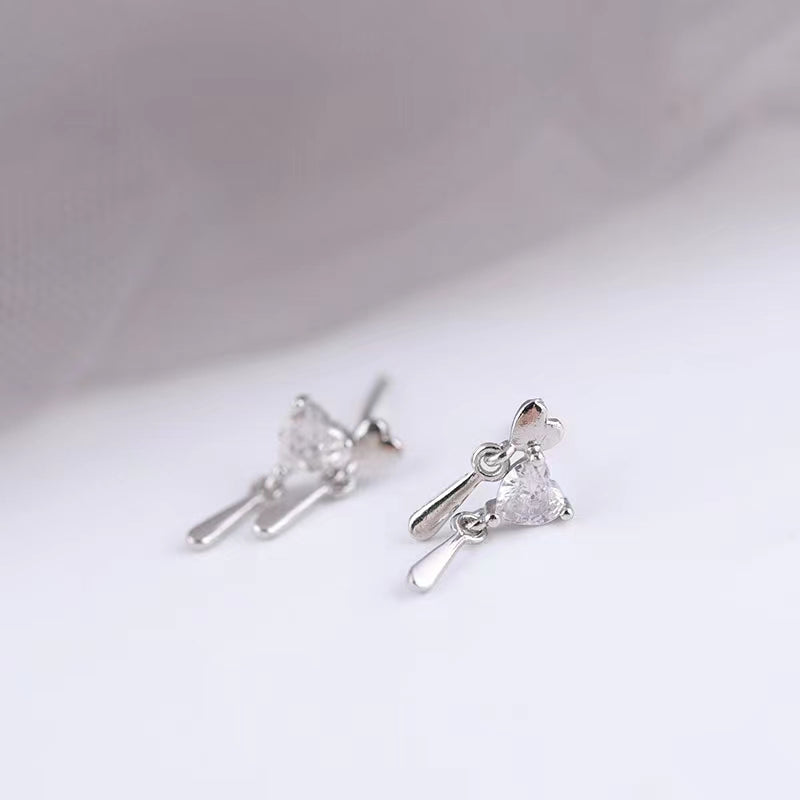 925 Love Earrings Sterling Silver female water drop earrings