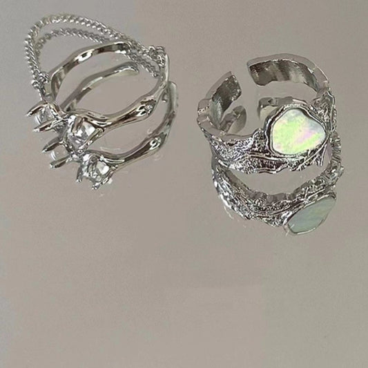 Magic Butterfly reverse design fold Y2K original heavy industry ring personality cool wind closed eyes series