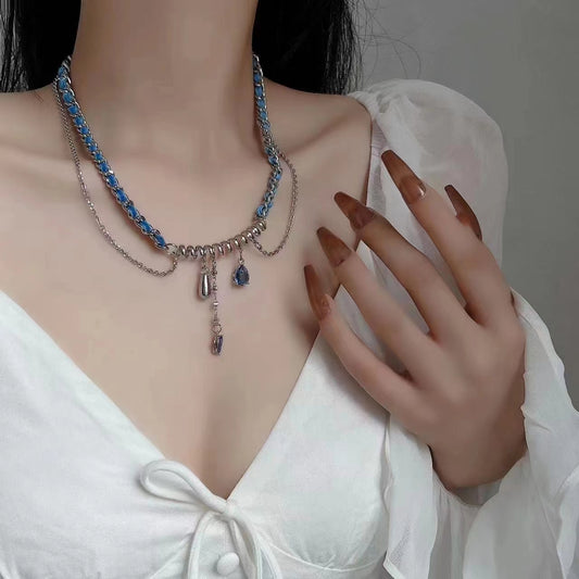 Voyage to the sea | the blue sky is calm, cool girl Y2K Necklace