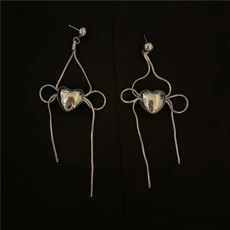 Snake bone chain bow knot love tassel clavicle chain eardrop female