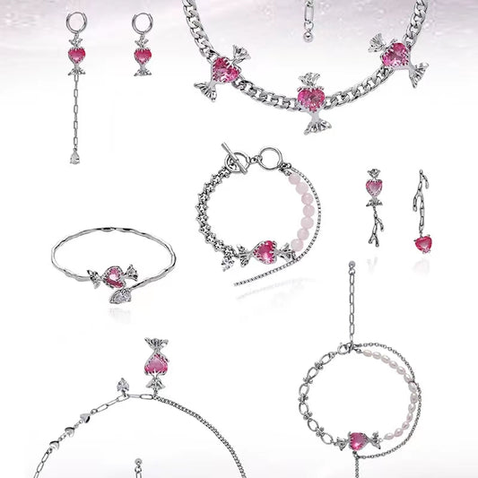Love candy series necklace female new Chinese minority sweet cool princess