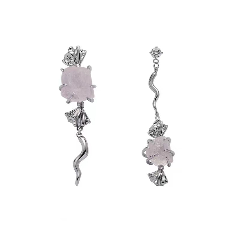 Original Metal Rose Series Earrings Female New Chinese Niche Design Advanced Sense S925 Silver