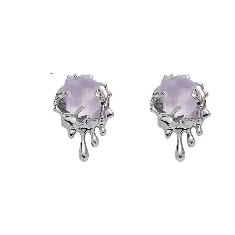 Purple glacier series necklace female new Chinese style sweet cool wind fresh fashion babes necklace