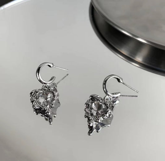 Diamond Loving Earrings Light and Luxury, High level Design