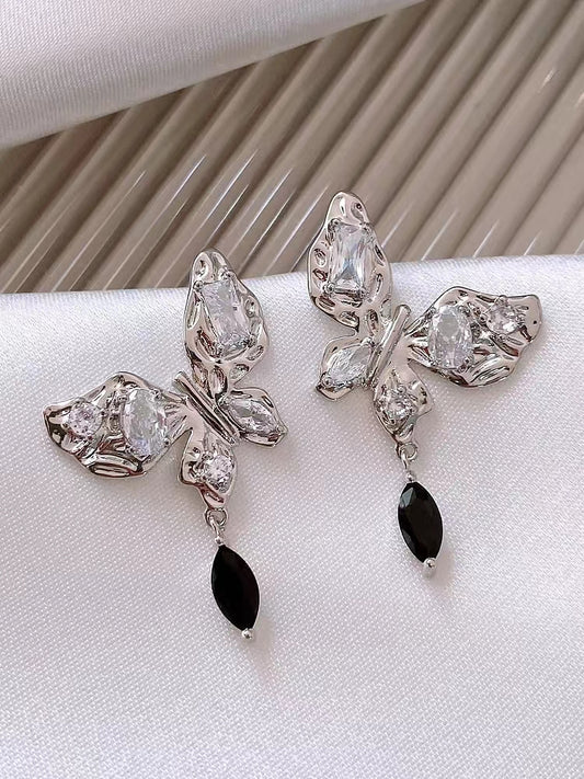 Sweet and cool butterfly earrings, female minority design, high-level sense of coldness